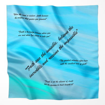 Faith Microfiber Cloth | Blue Clouds | Bandana | Keepsake | Souvenir |