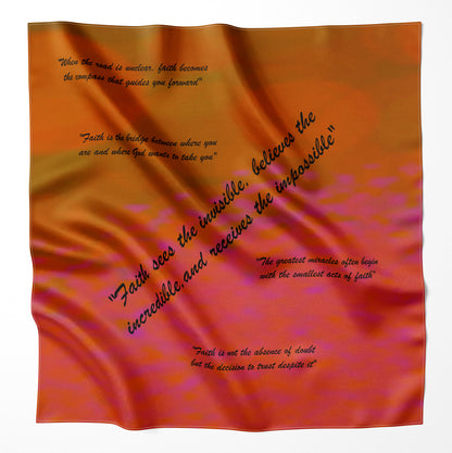 Faith Microfiber Cloth | Orange Sunrise | Bandana | Keepsake | Souvenir |