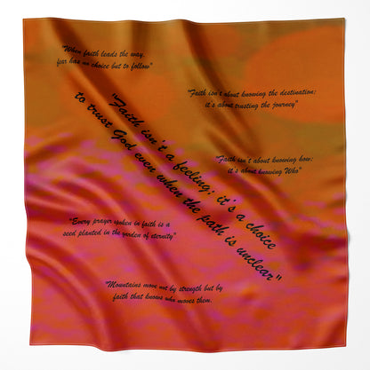 Faith Microfiber Cloth | Orange Sunrise | Bandana | Keepsake | Souvenir |