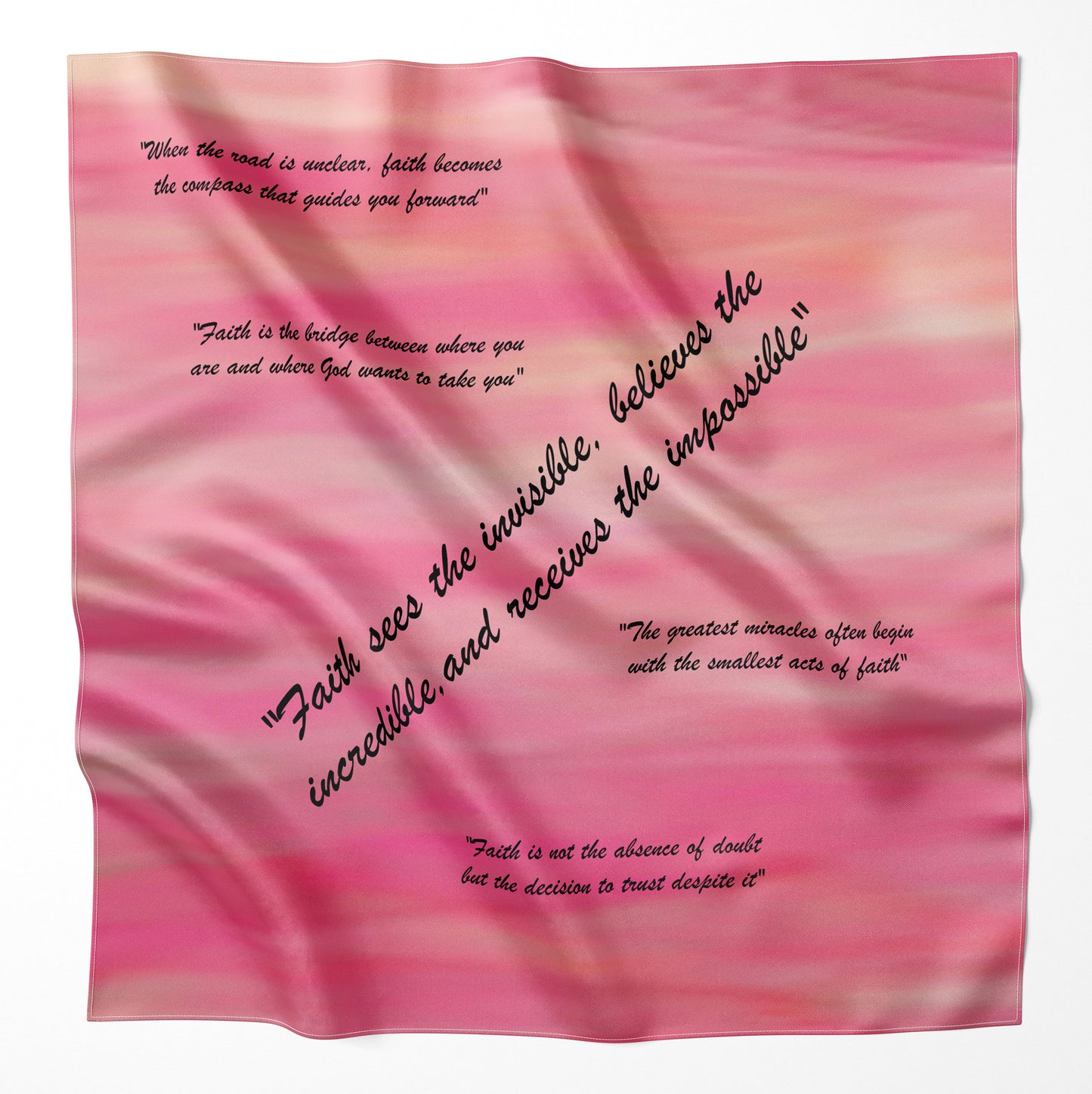 Faith Microfiber Cloth | Pink Passion | Bandana | Keepsake | Souvenir