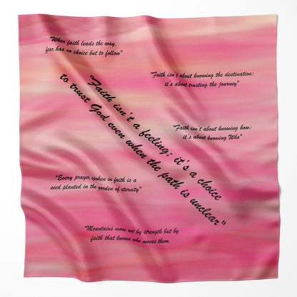 Faith Microfiber Cloth | Pink Passion | Bandana | Keepsake | Souvenir