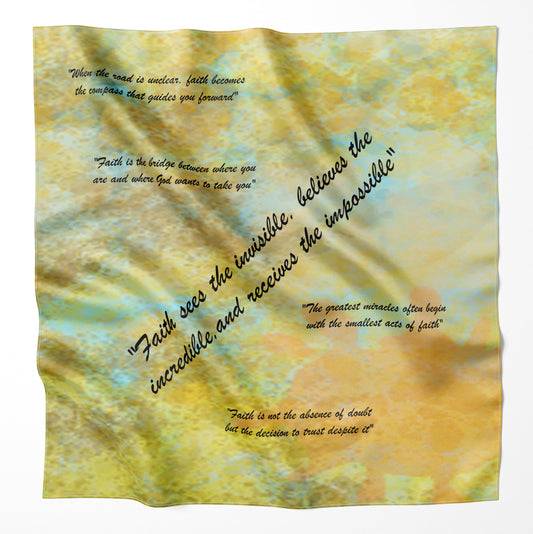 Faith Microfiber Cloth | Yellow Mist | Bandana | Keepsake | Souvenir