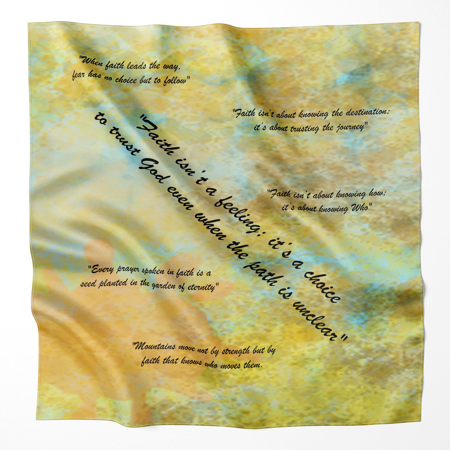 Faith Microfiber Cloth | Yellow Mist | Bandana | Keepsake | Souvenir