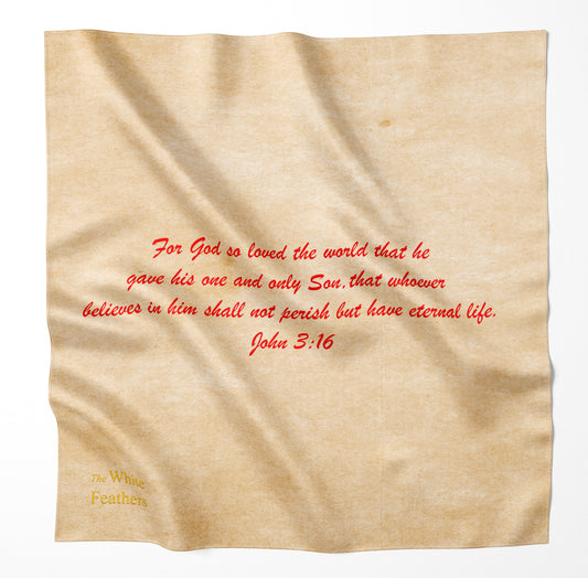 John 3:16 Microfiber Cloth | Bandana | Keepsake | Souvenir | Gift